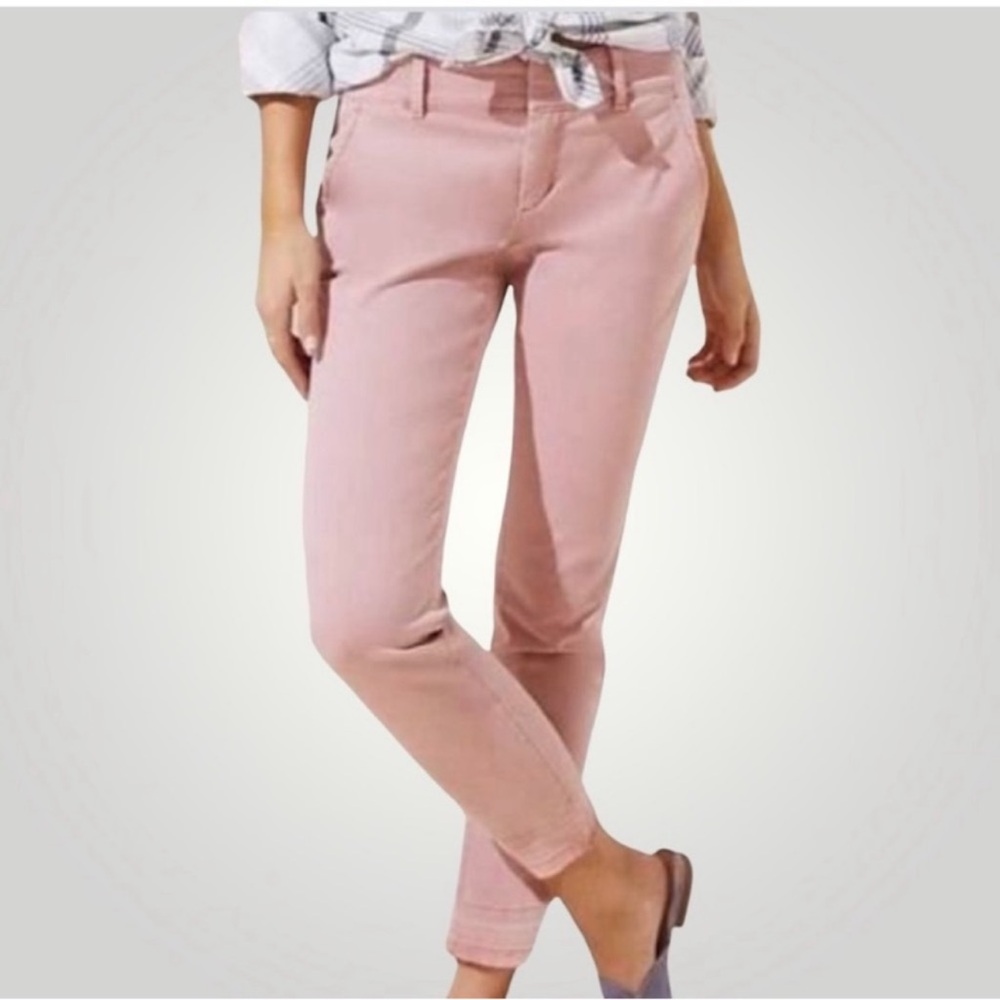 Loft Julie Ankle Pants Pink Size 6